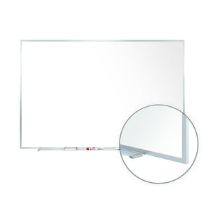 Non-Magnetic Whiteboard with Satin Aluminum Frame-Boards-18"H x 24"W-