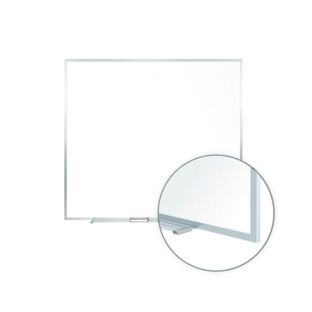Non-Magnetic Whiteboard with Satin Aluminum Frame-Boards-4'H x 4'W-
