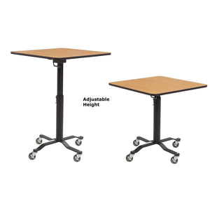 NPS Café Time II Table, Premium High Pressure Laminate Top with MDF Core, ProtectEdge, Textured Black Frame-Tables-