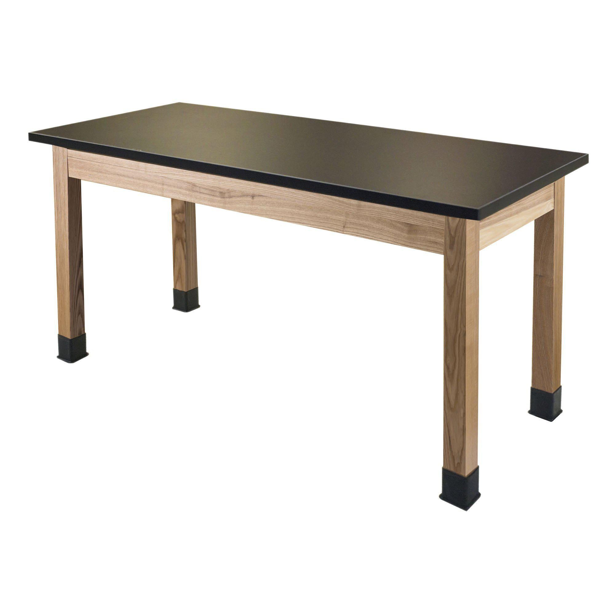 NPS Chemical Resistant Science Lab Tables with Chem Res High Pressure Laminate Top, Solid Wood Legs-Science & Lab Furniture-30"-24" x 48"-Solid Front Apron