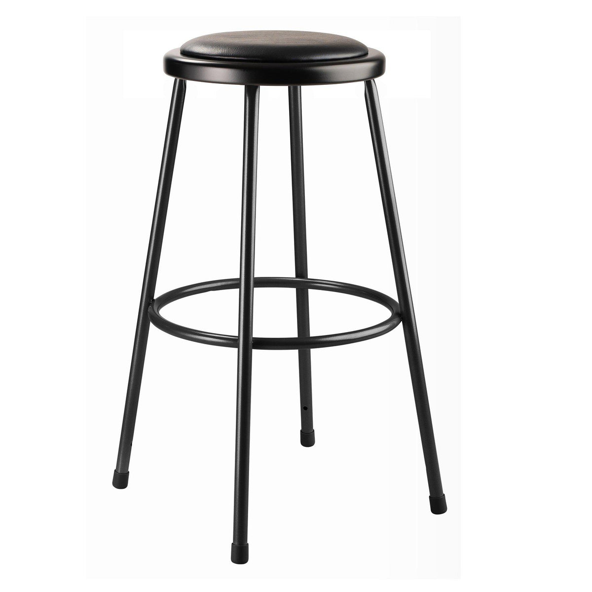 Heavy Duty Vinyl Padded Steel Stool, Black