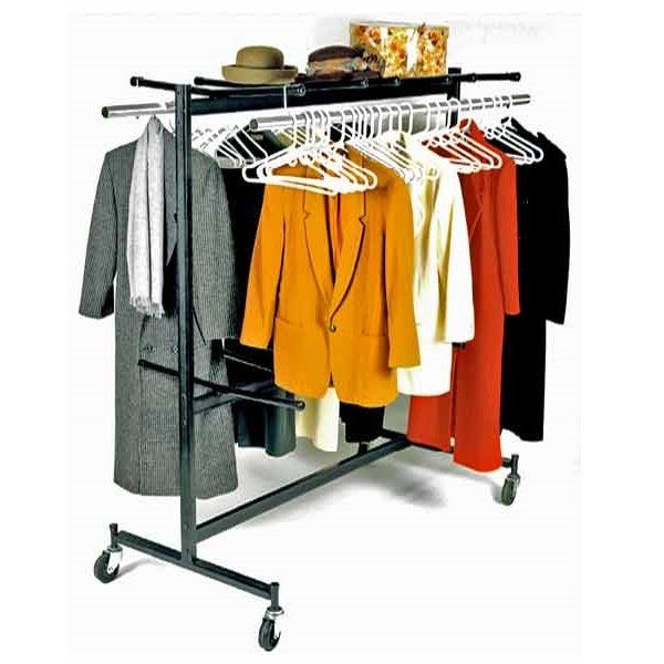 Double-Sided Mobile Coat Rack