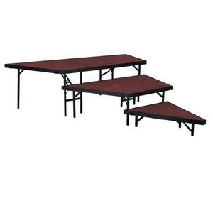 NPS® 3 Level Stage Pie Set-Stages & Risers-For 36" Wide Stages-Red Carpet-
