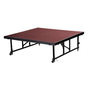 NPS® Height Adjustable 4' x 4' TransFix Stage Platforms-Stages & Risers-16" - 24"-Red Carpet-