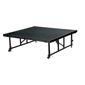 NPS® Height Adjustable 4' x 4' TransFix Stage Platforms-Stages & Risers-24" - 32"-Black Carpet-