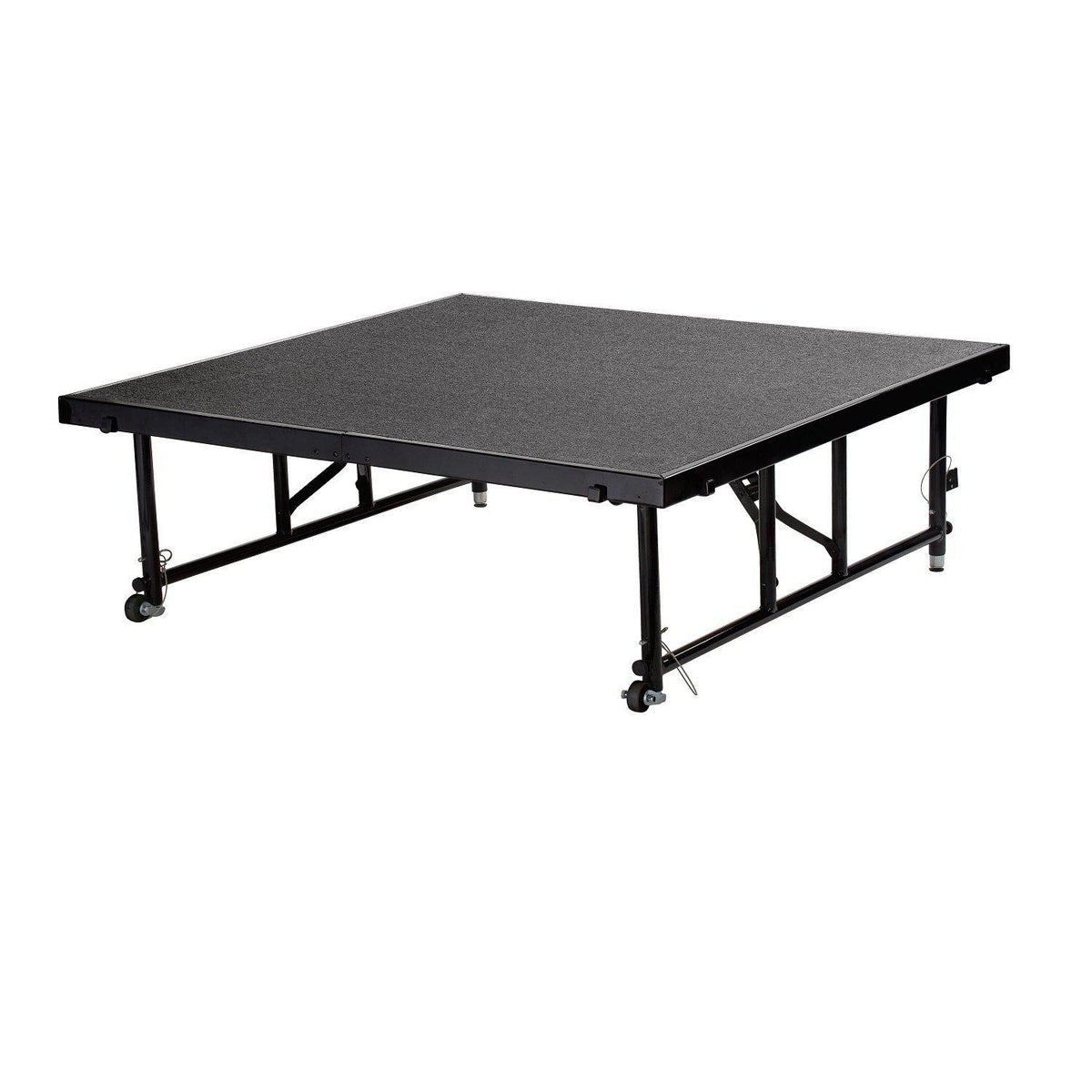 NPS® Height Adjustable 4' x 4' TransFix Stage Platforms-Stages & Risers-24" - 32"-Grey Carpet-