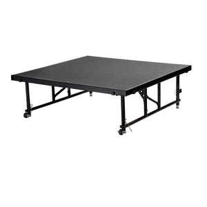 NPS® Height Adjustable 4' x 4' TransFix Stage Platforms-Stages & Risers-24" - 32"-Grey Carpet-