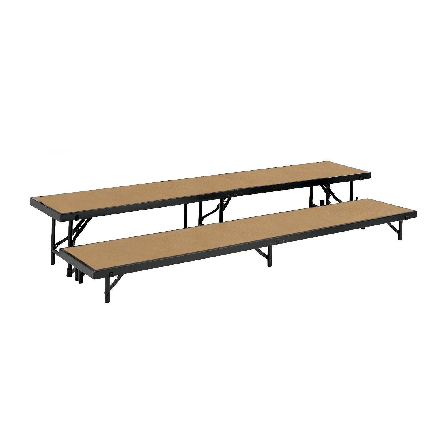 NPS® Multi-Level Straight Standing Choral Risers, 18" x 96" Platforms-Stages & Risers-2-Hardboard-