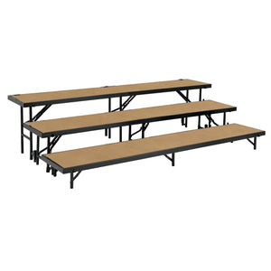 NPS® Multi-Level Straight Standing Choral Risers, 18" x 96" Platforms-Stages & Risers-3-Hardboard-
