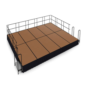 NPS® Single Level Stage Package-Stages & Risers-16' x 20' x 16" H-Hardboard-Shirred Pleat