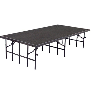 NPS® Single Level Stages-Stages & Risers-3' x 8'-8"-Grey Carpet