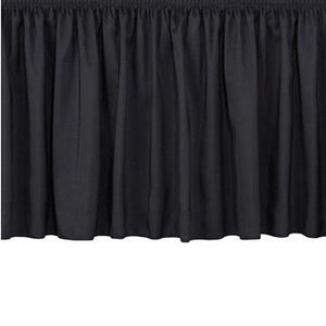 NPS® Stage Skirting, Shirred Pleat-Stages & Risers-8"-36"-Black