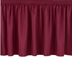NPS® Stage Skirting, Shirred Pleat-Stages & Risers-8"-36"-Burgundy