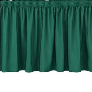 NPS® Stage Skirting, Shirred Pleat-Stages & Risers-8"-36"-Green