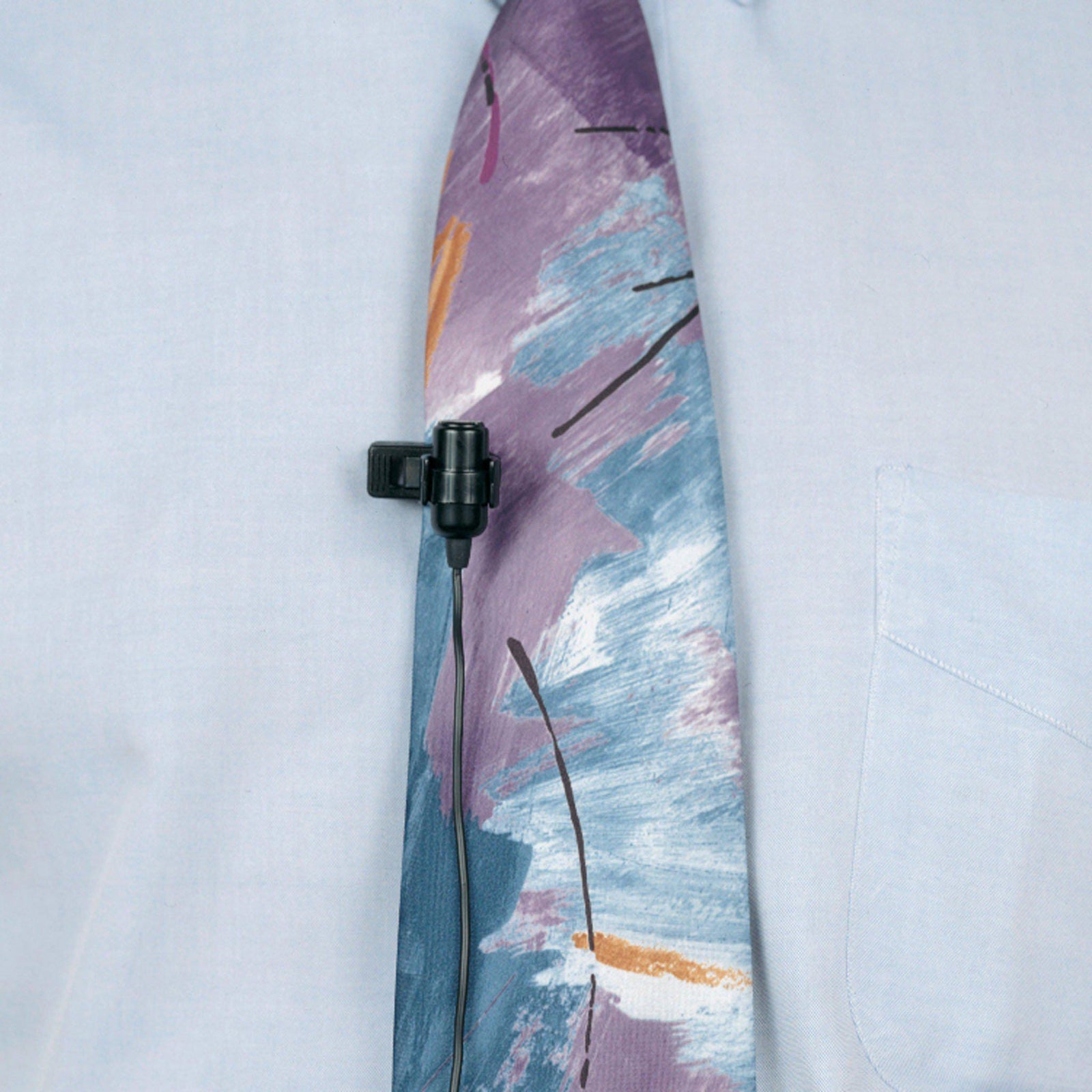 Oklahoma Sound® Electret Tie-Clip/Lapel/Lavalier Condenser Microphone with 10-Foot Cable-Lecterns & Podiums-