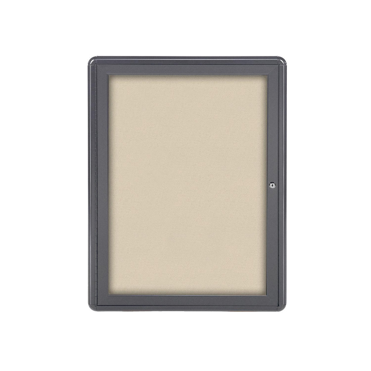 Ovation 1 Door Enclosed Fabric Bulletin Board, Hinged Door, 3' H x 2' W