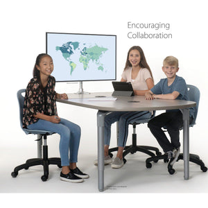 Nextgen P-Series Collaborative Media Table, 48"W x 60"L, Rectangle, 33"-41" Adjustable Stand-up Height