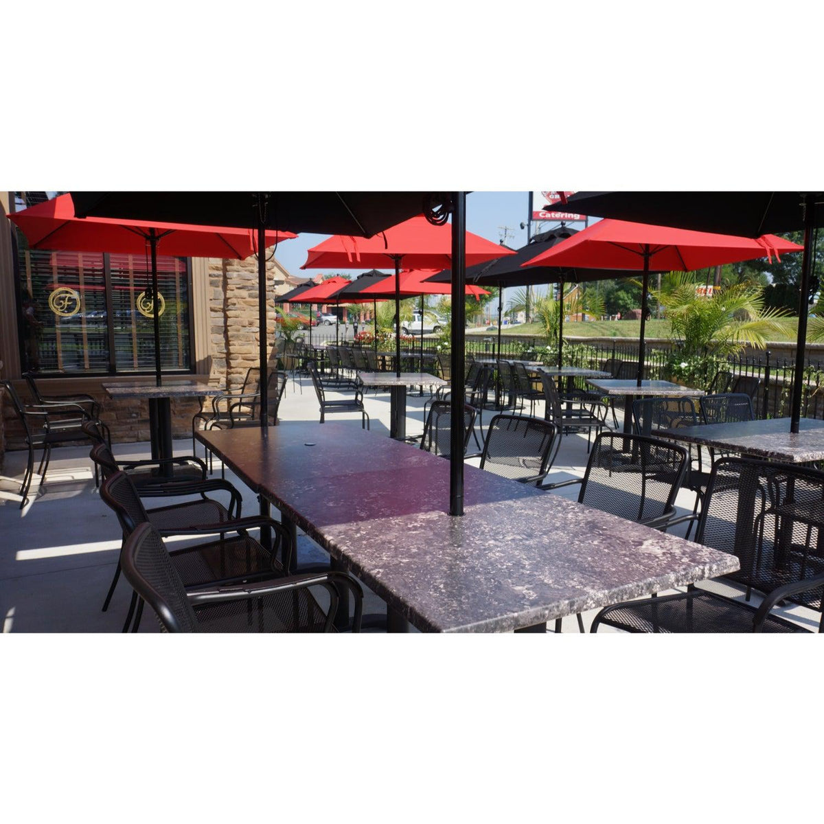 Chesapeake Collection Outdoor/Indoor Black Steel Side Chair with Micro Mesh Seat and Back