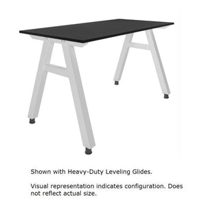 A-Frame Series Mobile Table, Phenolic Top, 48" W x 48" D x 36" H