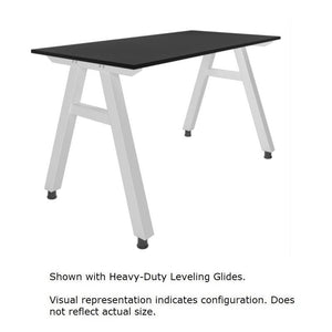 A-Frame Series Mobile Table, Phenolic Top, 84" W x 48" D x 36" H