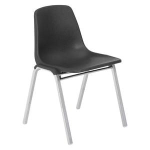 Poly Shell Stacking Chair-Chairs-Black-