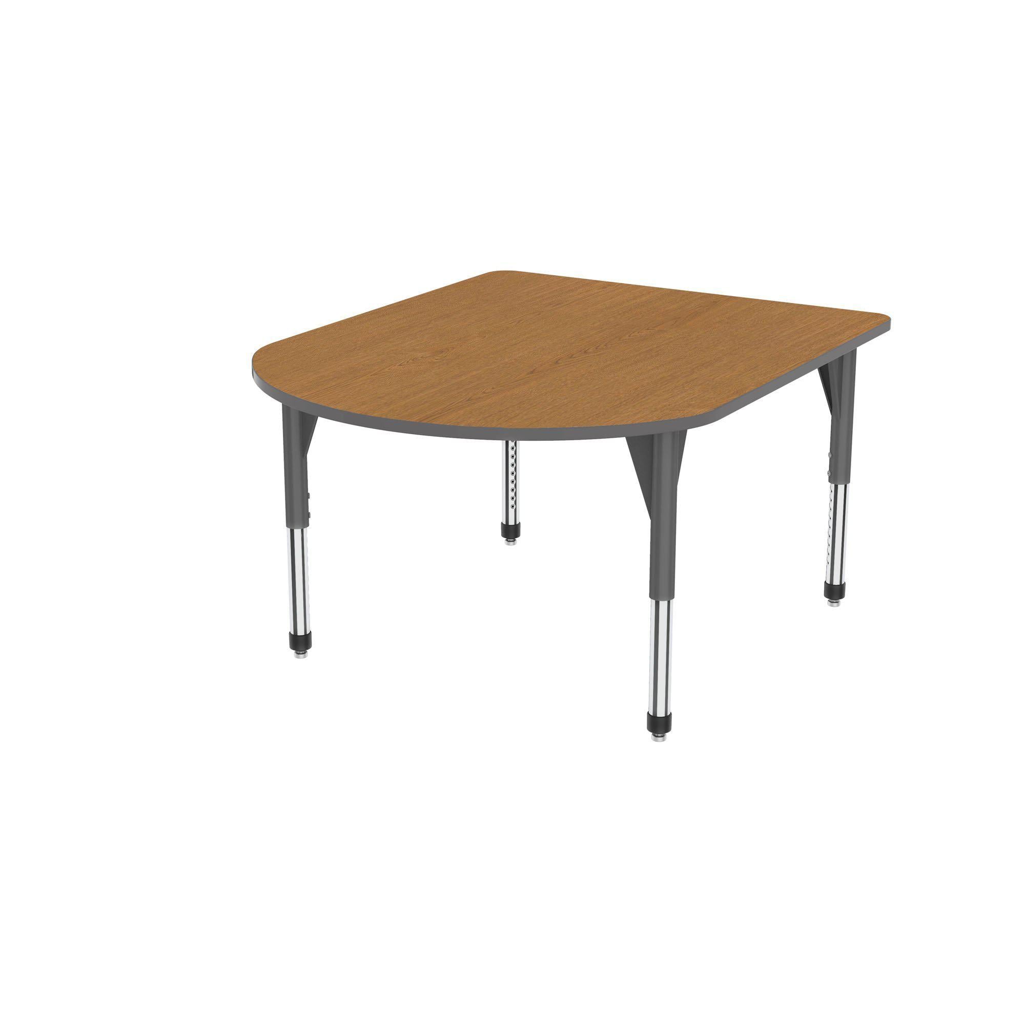 Premier Series Multimedia Tables, 48" x 60"-Tables-Sitting (21" - 31")-Solar Oak/Gray-Grey