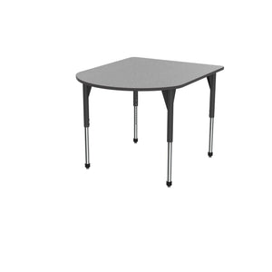 Premier Series Multimedia Tables, 48" x 60"-Tables-Stool (32" - 42")-Gray Nebula/Black-Black