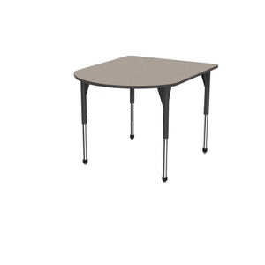 Premier Series Multimedia Tables, 48" x 60"-Tables-Stool (32" - 42")-Pewter Mesh/Black-Black