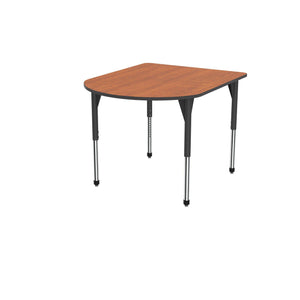 Premier Series Multimedia Tables, 48" x 60"-Tables-Stool (32" - 42")-Wild Cherry/Black-Black