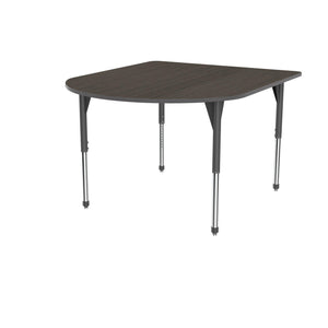 Premier Series Multimedia Tables, 60" x 72"-Tables-Stool (32" - 42")-Asian Night/Gray-Grey