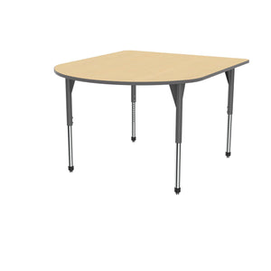 Premier Series Multimedia Tables, 60" x 72"-Tables-Stool (32" - 42")-Fusion Maple/Gray-Grey