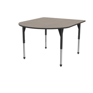 Premier Series Multimedia Tables, 60" x 72"-Tables-Stool (32" - 42")-Pewter Mesh/Black-Black