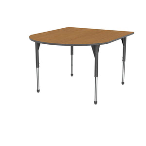 Premier Series Multimedia Tables, 60" x 72"-Tables-Stool (32" - 42")-Solar Oak/Gray-Grey