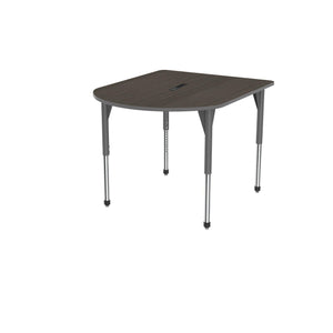 Premier Series Multimedia Tables with Power Module, 48" x 60"-Tables-Stool (32" - 42")-Asian Night/Gray-Grey