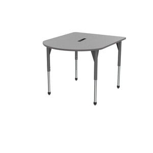 Premier Series Multimedia Tables with Power Module, 48" x 60"-Tables-Stool (32" - 42")-Gray Nebula/Gray-Grey
