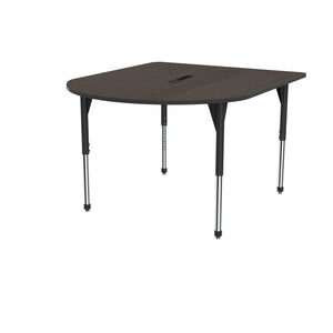 Premier Series Multimedia Tables with Power Module, 60" x 72"-Tables-Stool (32" - 42")-Asian Night/Black-Black