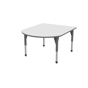 Premier Series Multimedia Tables with White Dry-Erase Top, 48" x 60"-Tables-Sitting (21" - 31")-White Dry Erase/Gray-Gray