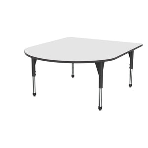 Premier Series Multimedia Tables with White Dry-Erase Top, 60" x 72"-Tables-Sitting (21" - 31")-White Dry Erase/Black-Black