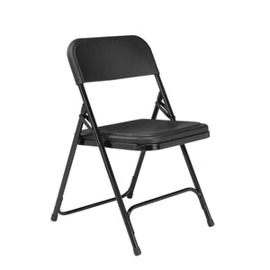 Premium Lightweight Plastic Folding Chair (Carton of 4)-Chairs-Black Plastic/Black Frame-