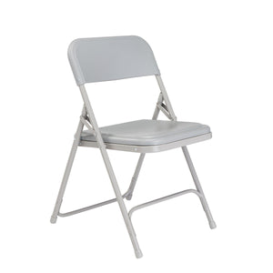 Premium Lightweight Plastic Folding Chair (Carton of 4)-Chairs-Grey Plastic/Grey Frame-