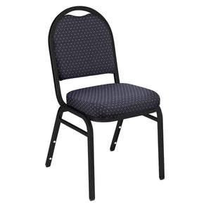 Premium Upholstered Dome-Back Stack Chair-Chairs-Diamond Navy Fabric/Black Sandtex Frame-