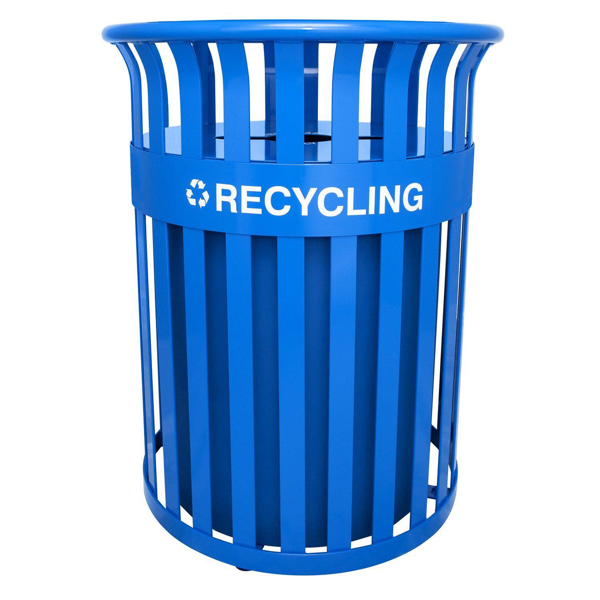 Streetscape Classic Outdoor Flared Recycling Receptacle, 37-Gallon Capacity