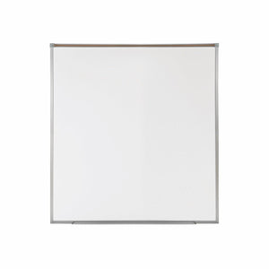 Proma Magnetic Porcelain Projection Whiteboard with Marker Tray and Maprail, 4' H x 4' W