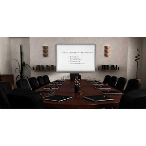 Proma 5' High Magnetic Porcelain Projection Whiteboard with Detachable Marker Tray and Maprail, 5' H x 12' W