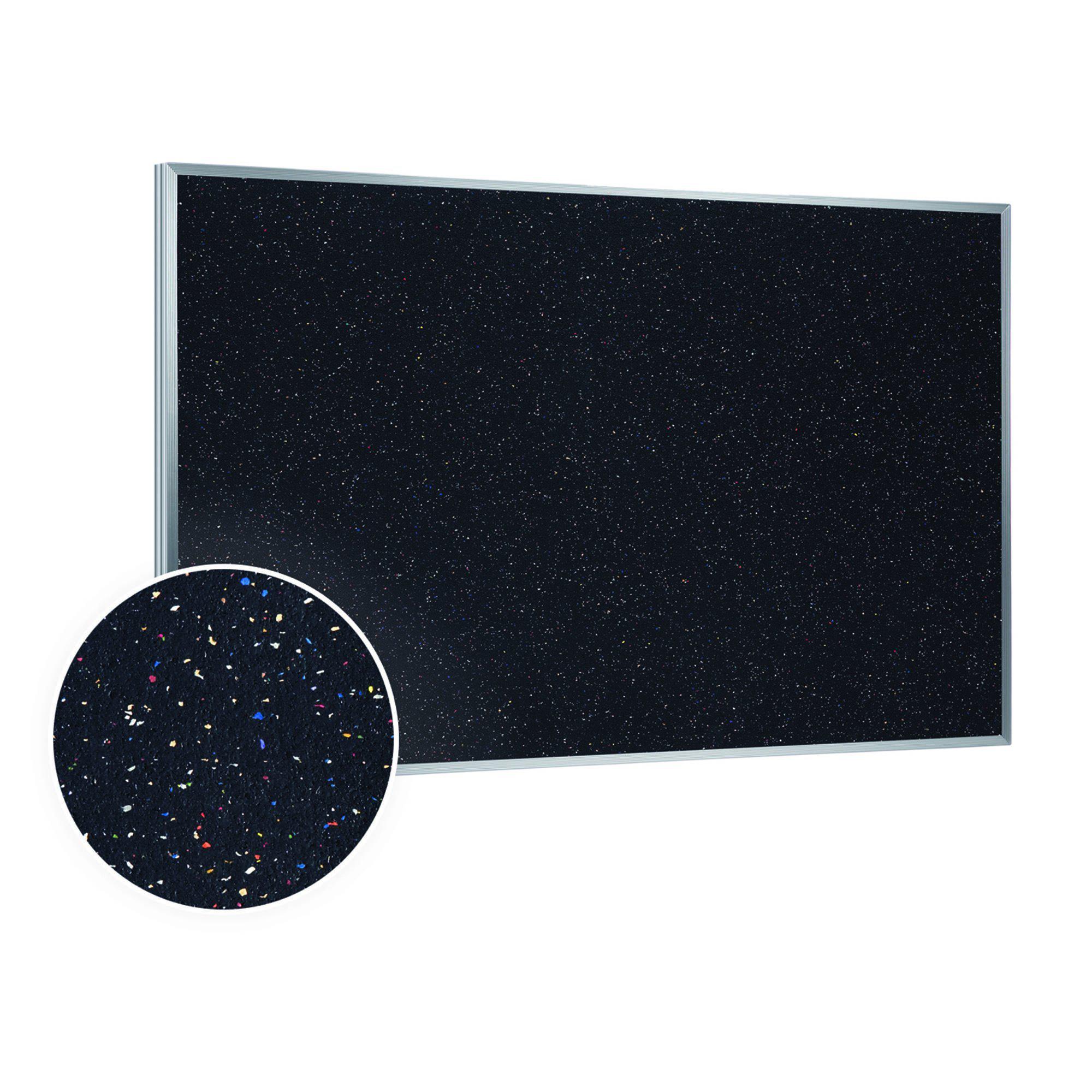 Recycled Rubber Bulletin Board with Aluminum Frame-Boards-2'H x 3'W-