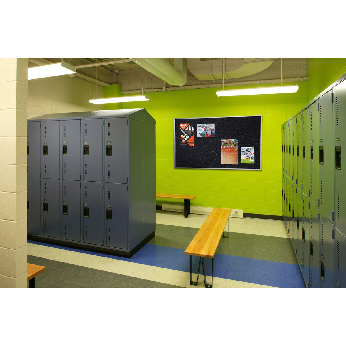 Recycled Rubber Bulletin Board with Aluminum Frame-Boards-