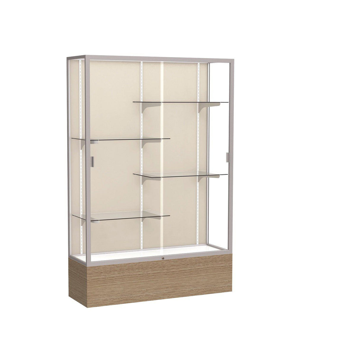 Reliant Series Floor Display Case, 48"W x 72"H x 16"D