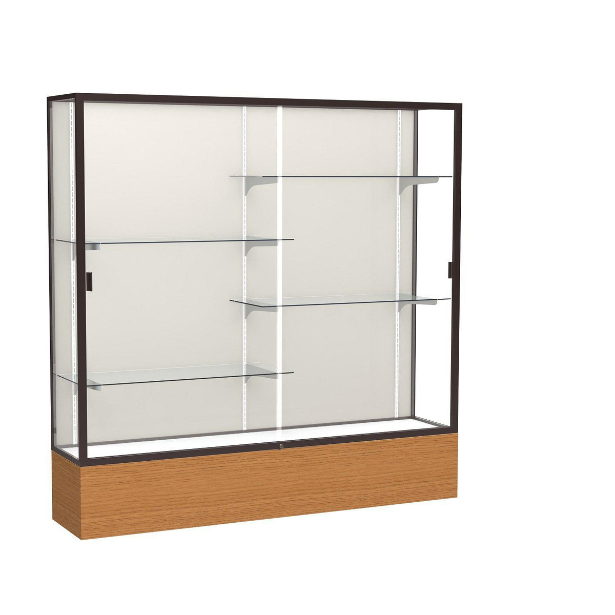 Reliant Series Floor Display Case, 72"W x 72"H x 16"D