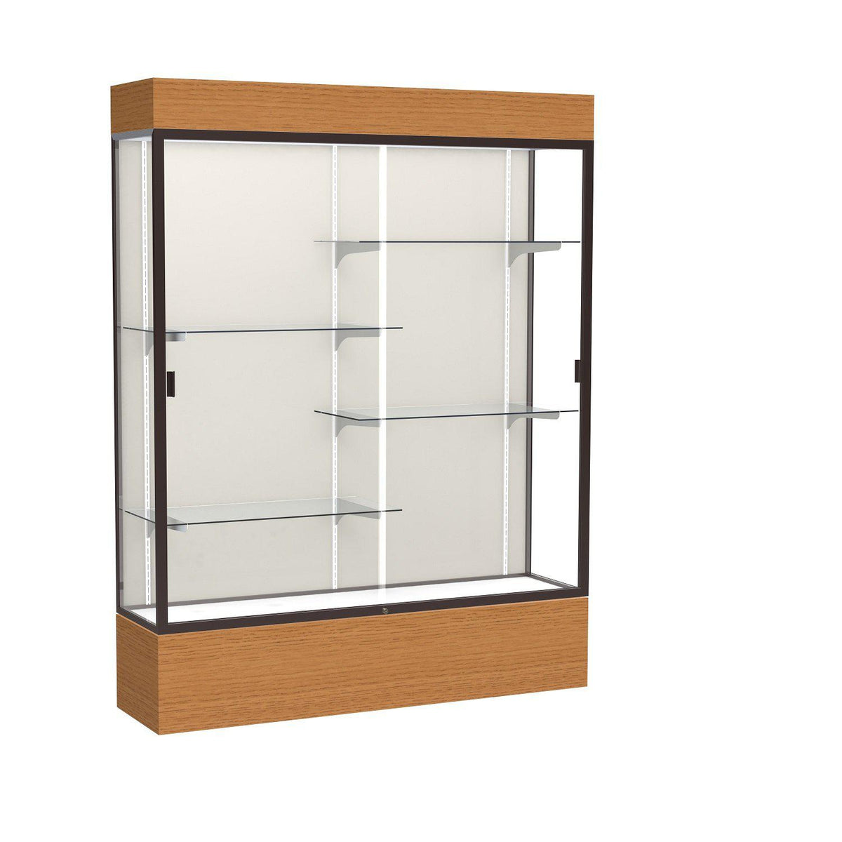Reliant Series Lighted Floor Display Case, 60"W x 80"H x 16"D