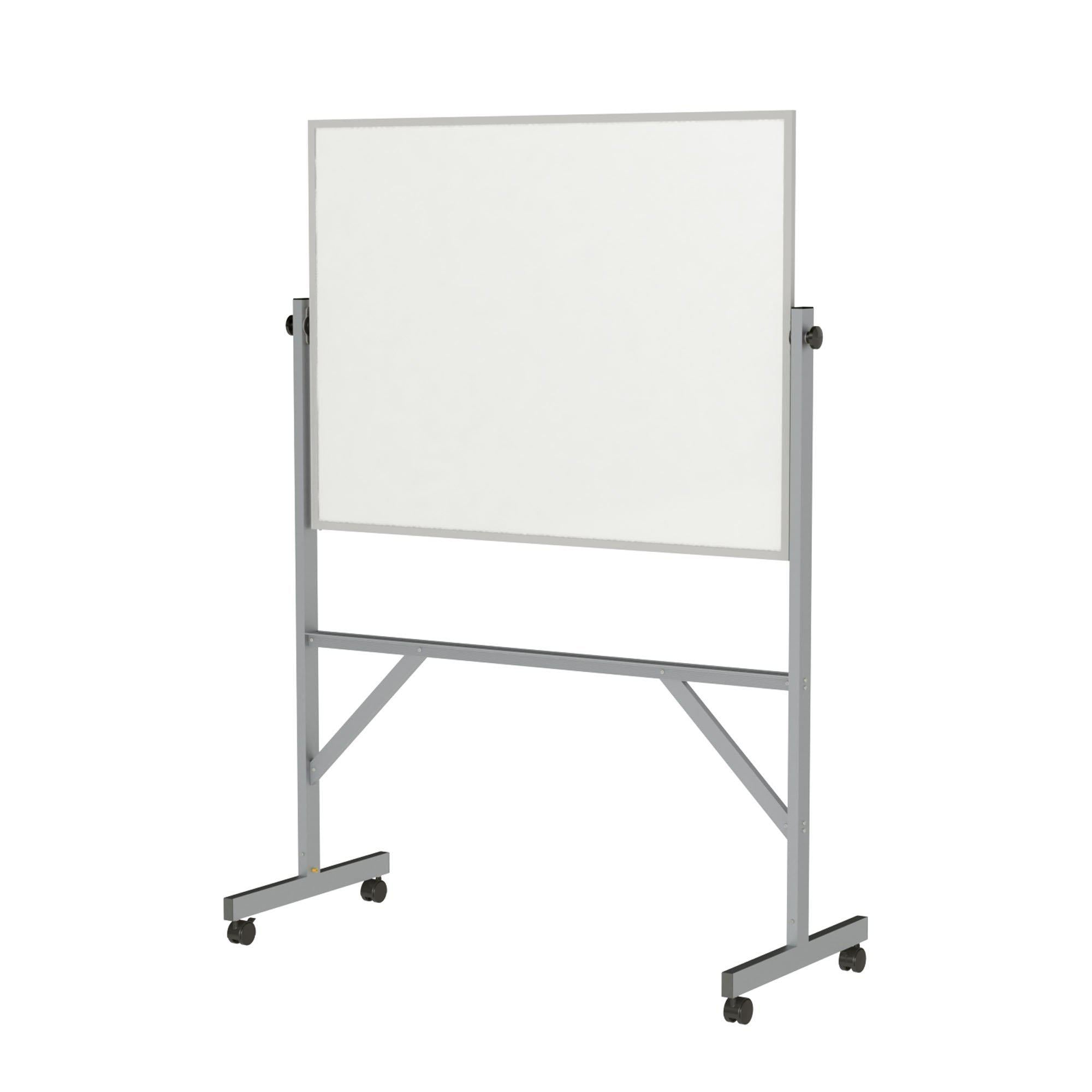 Reversible Magnetic Porcelain Whiteboard with Aluminum Frame-Boards-3'H x 4'W-